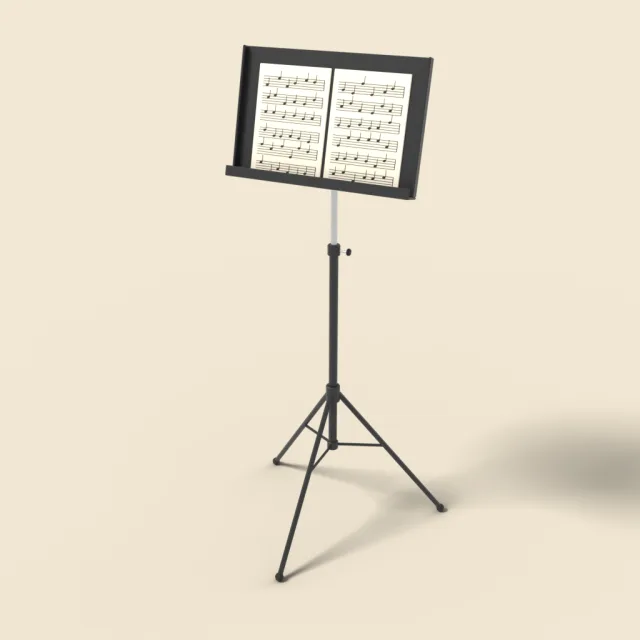 Music stand with sheet