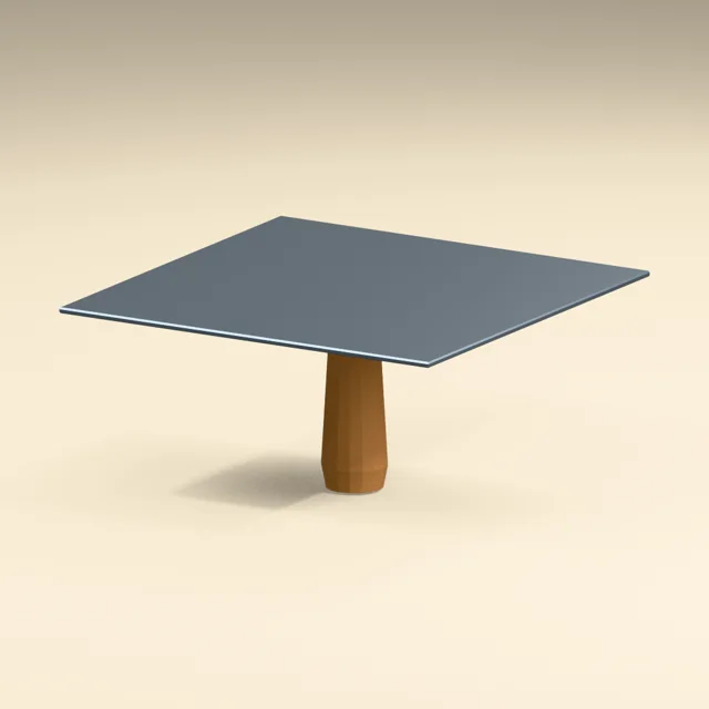 Square plasterers hawk with underside palm guard and handle