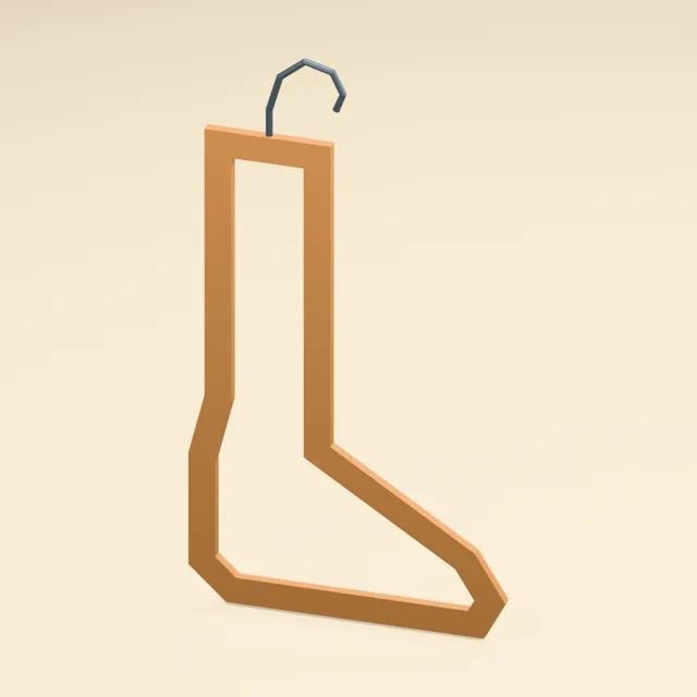 Open frame sock blocker with integral hanging hook