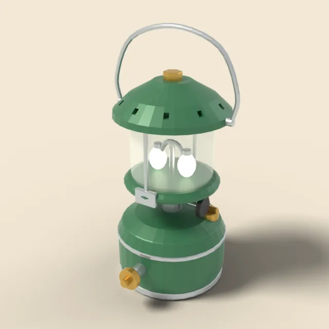 Pressurised gas mantle lantern