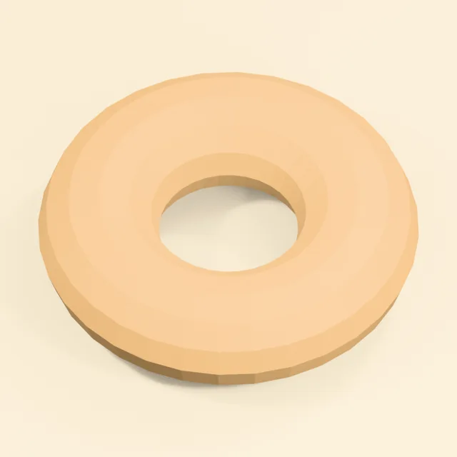Plain ring doughnut with open center