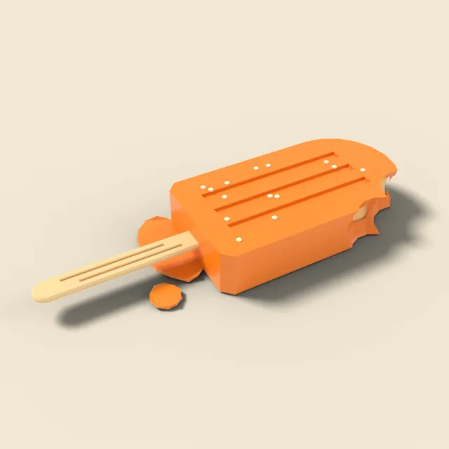 Ice lolly in orange