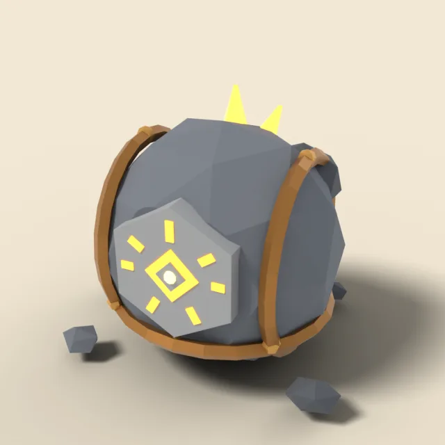 Golem core stone with glowing rune