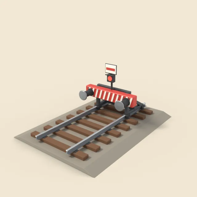 Buffer stop at track end
