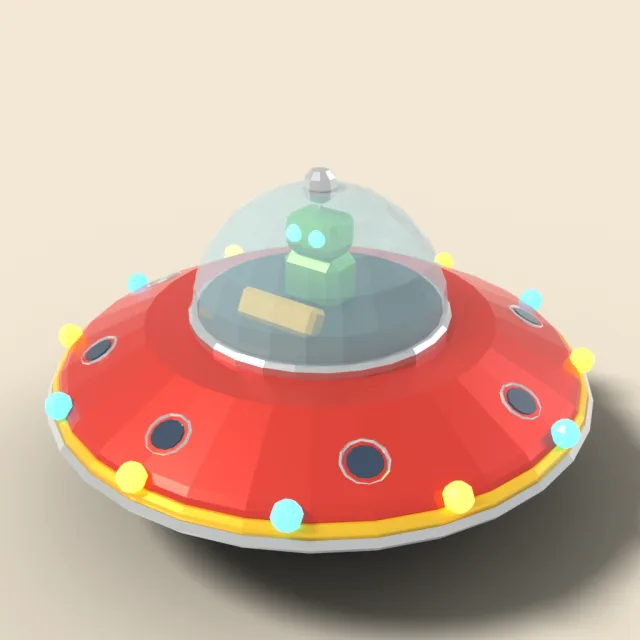 Tin flying saucer toy
