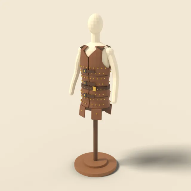 Leather brigandine vest