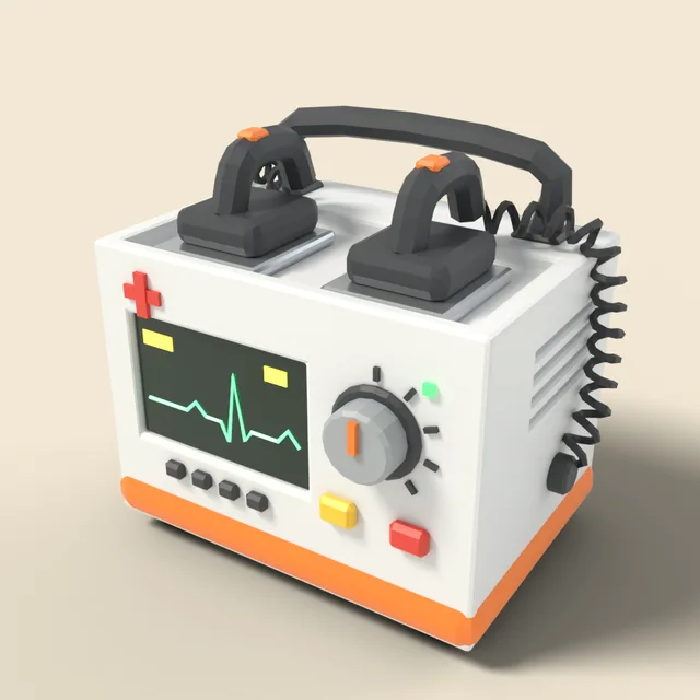 Defibrillator with paddles