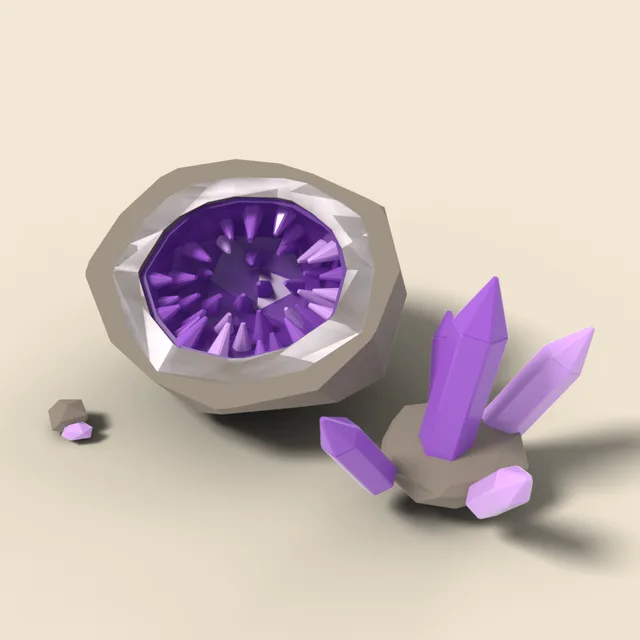 Crystal geode cluster