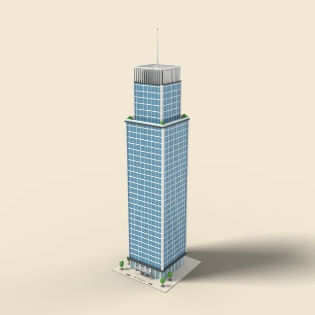 Skyscraper with glass facade