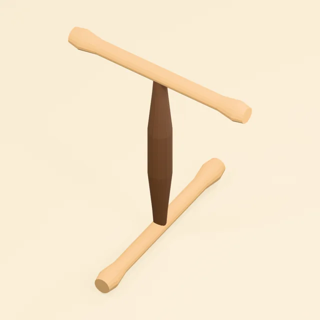 Handheld niddy-noddy with perpendicular skein winding arms