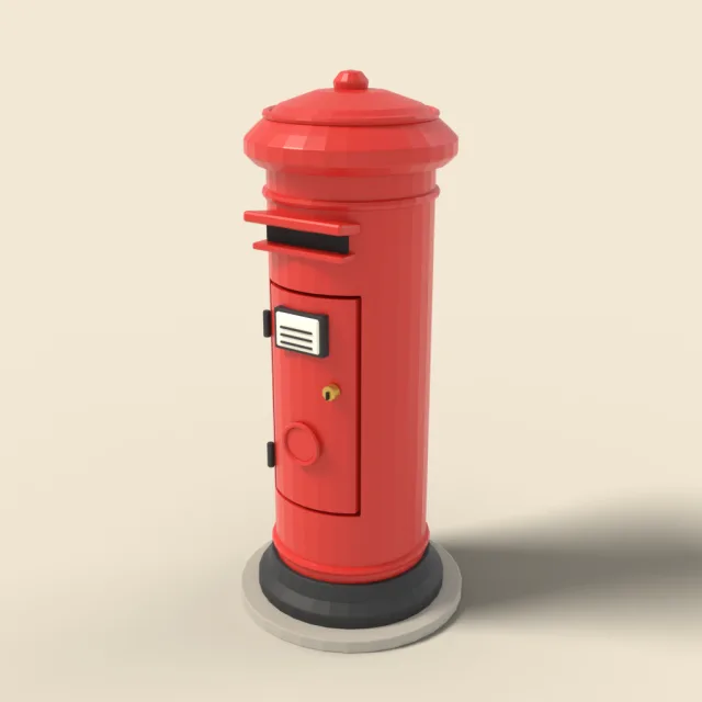 Post box round pillar
