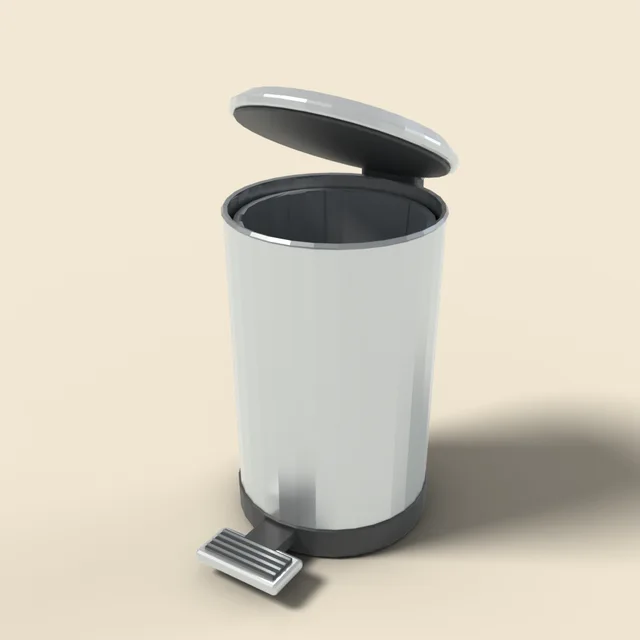Pedal trash bin