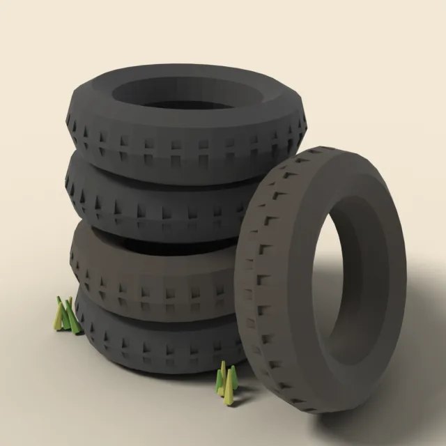 Stack of old tires