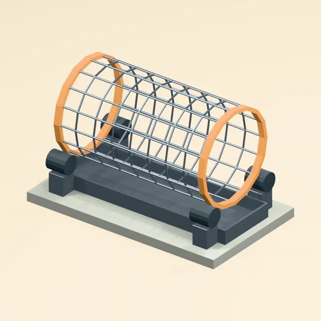 open_mesh_trommel_open_screen_drum_matched_rollers_catch_tray
