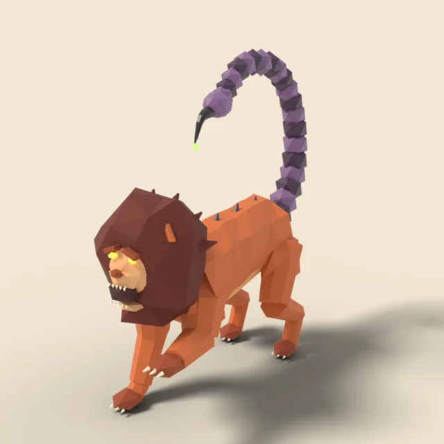 Manticore with scorpion tail