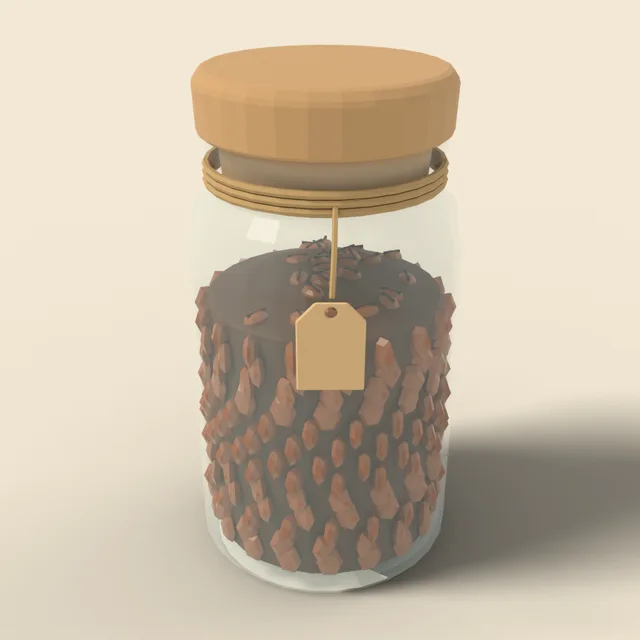Glass storage jar with cork