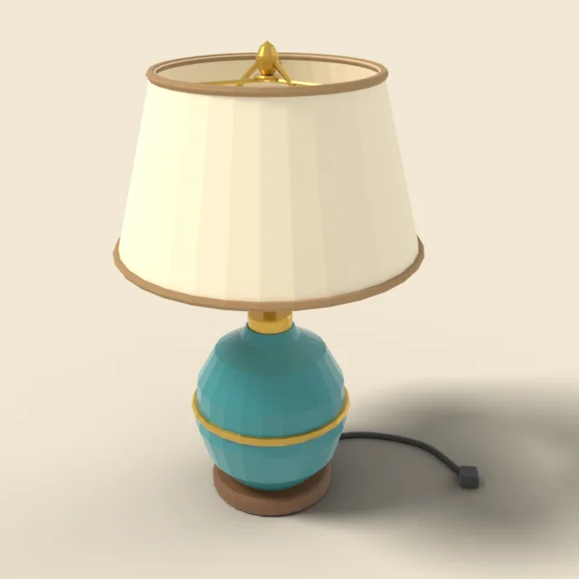 Table lamp with fabric shade