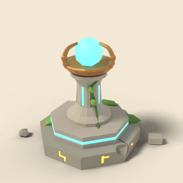 Ancient pedestal with glowing orb