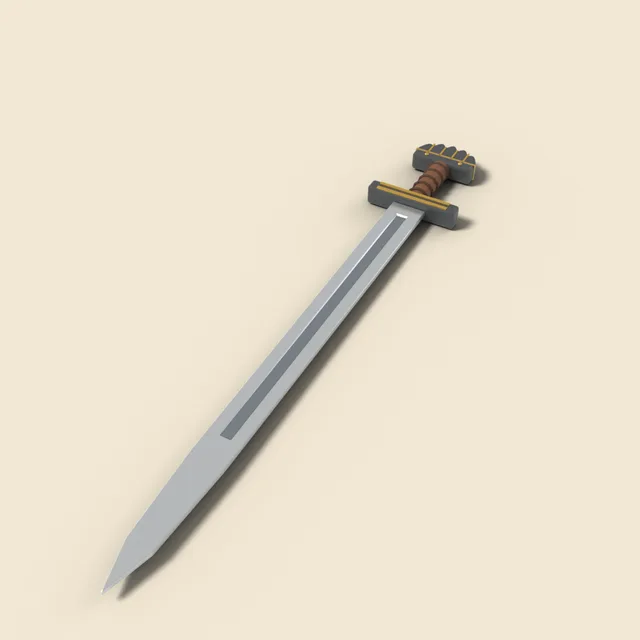 Viking sword with lobed pommel