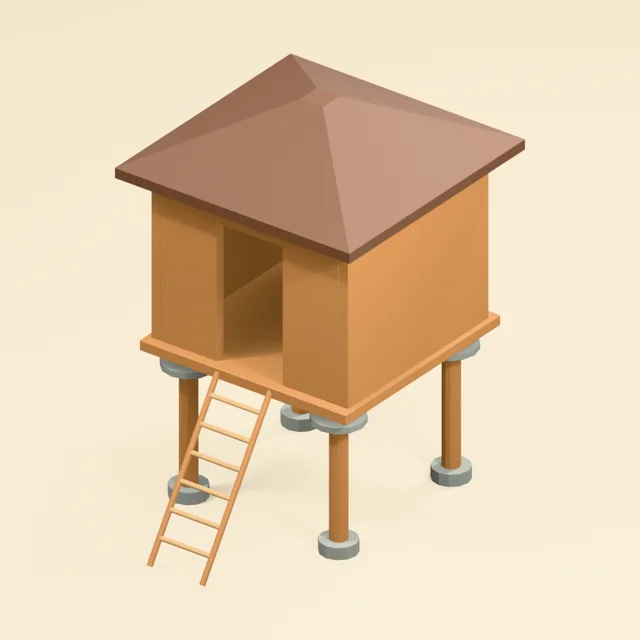 stilt_granary_rat_guards_raised_room_open_door_ladder