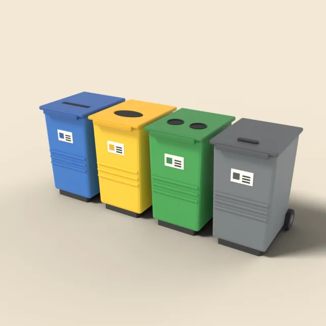 Recycling bins set