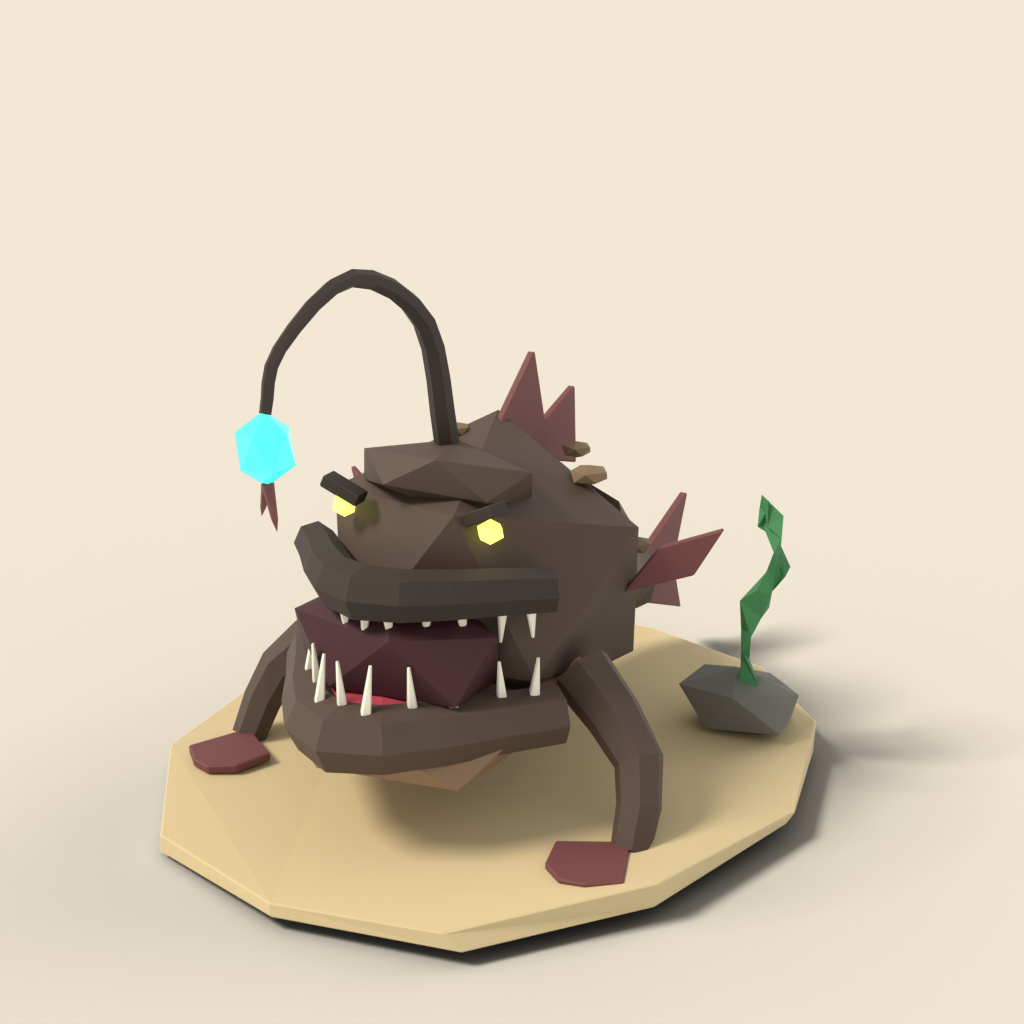 Angler fish monster with lure