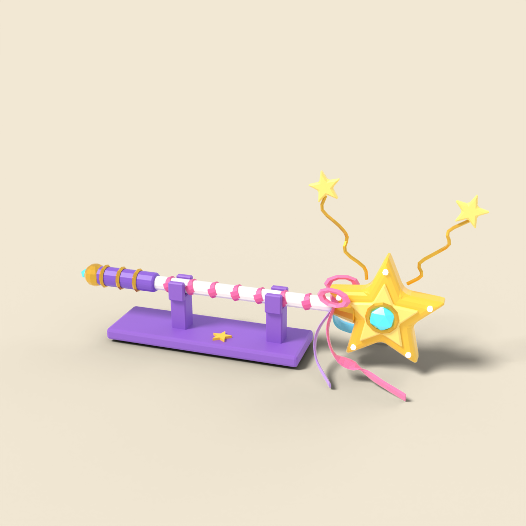 Toy magic wand with star