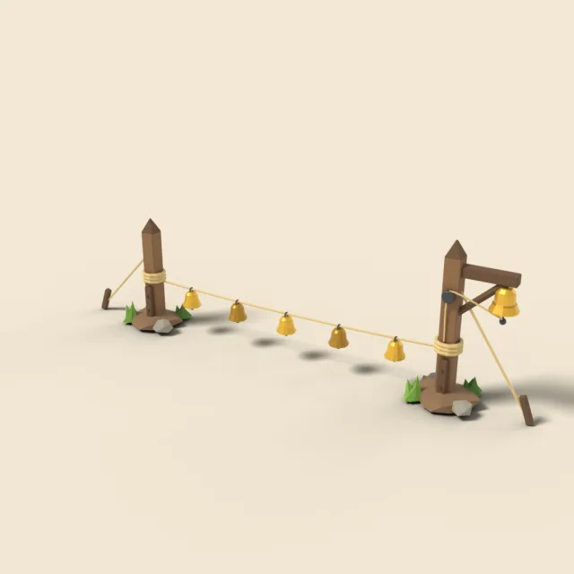 Tripwire with bells on posts