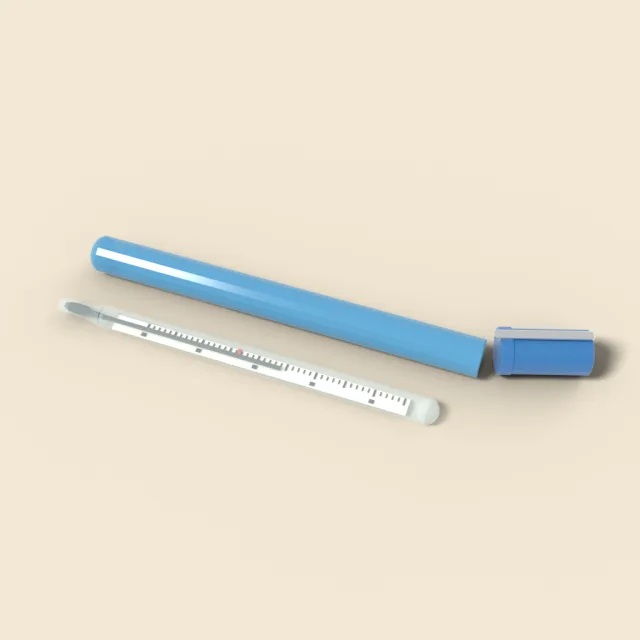 Glass clinical thermometer