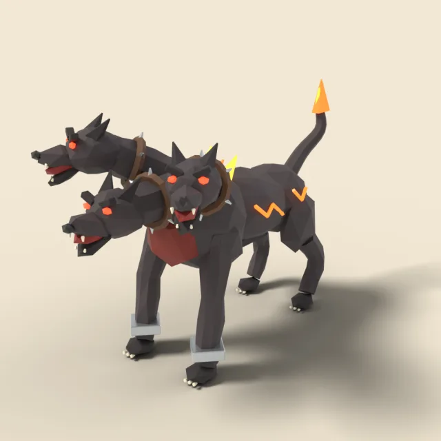 Three-headed hellhound