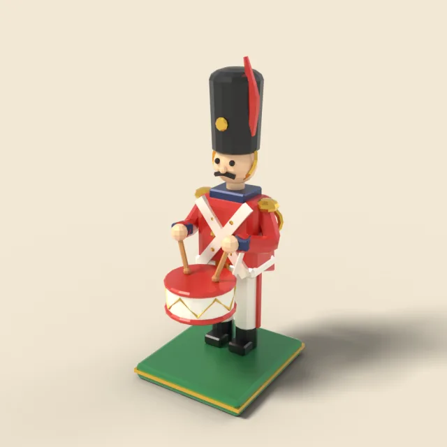Tin drum major toy
