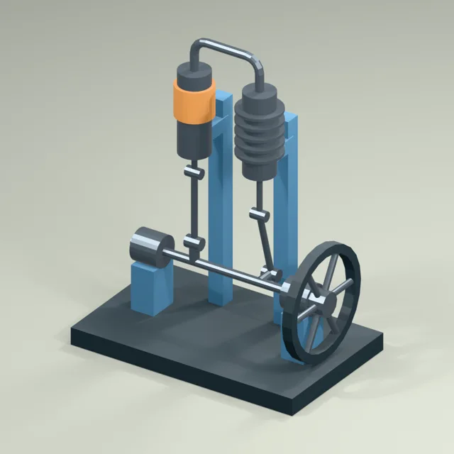 twin_vertical_alpha_stirling_engine