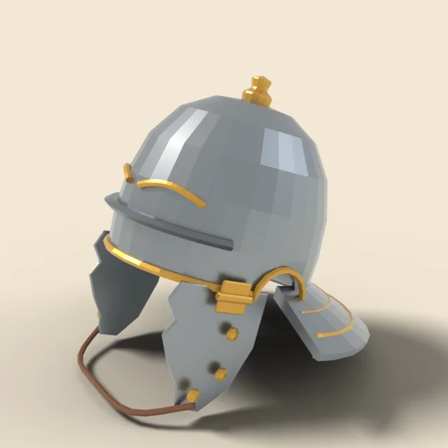Roman legionary helmet with cheek guards
