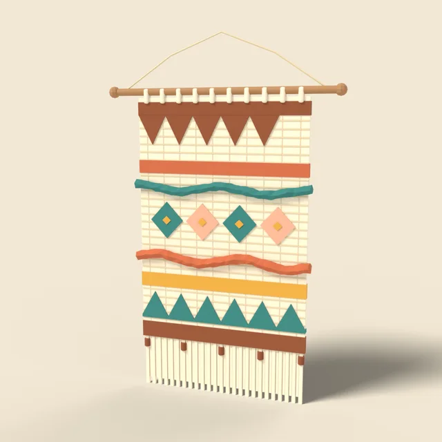 Woven wall hanging tapestry