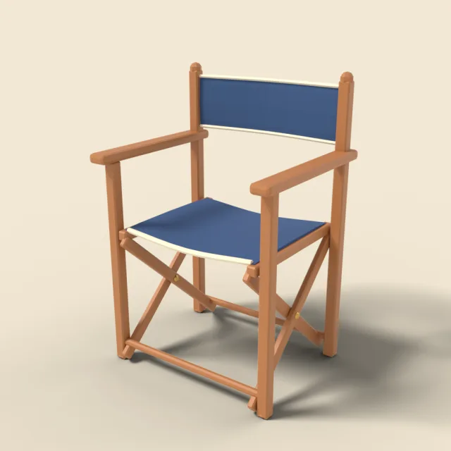 Folding wooden director chair