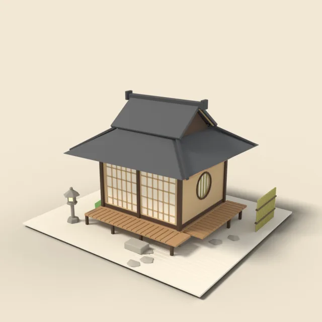 Small Japanese tea house