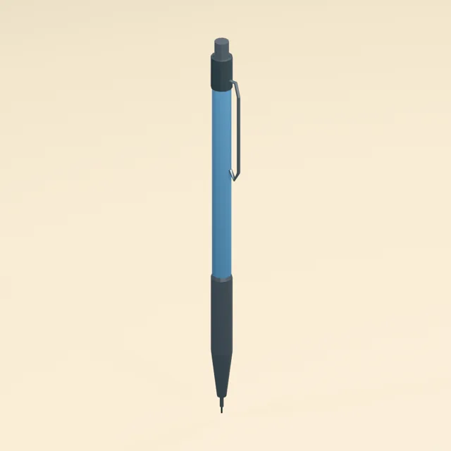 Mechanical pencil with lead sleeve and push button