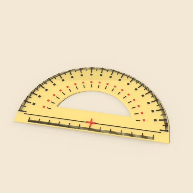 Half-circle protractor