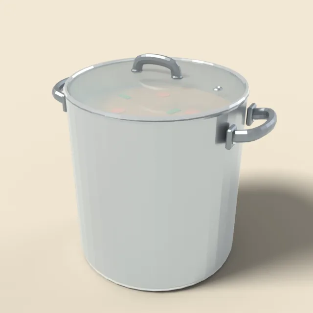 Tall stock pot with handles