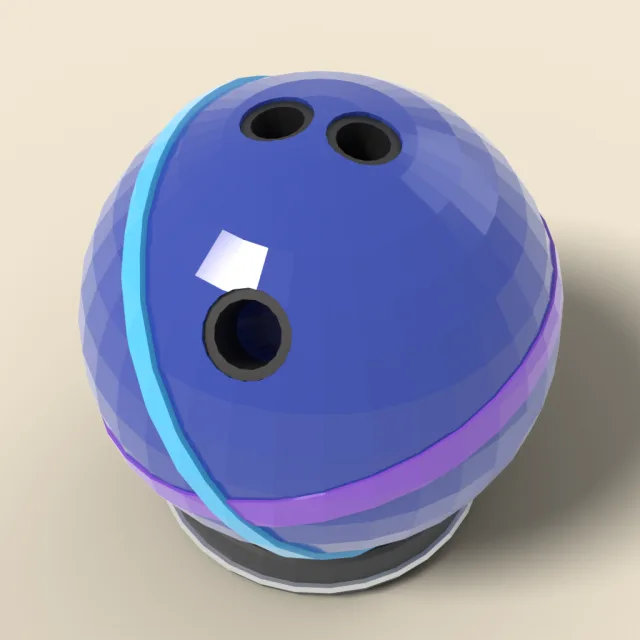 Bowling ball with finger holes