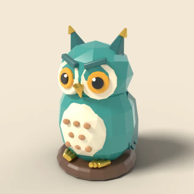 Ceramic owl figurine
