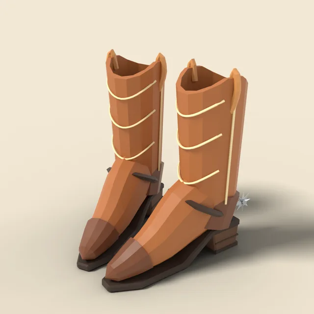 Leather cowboy boots