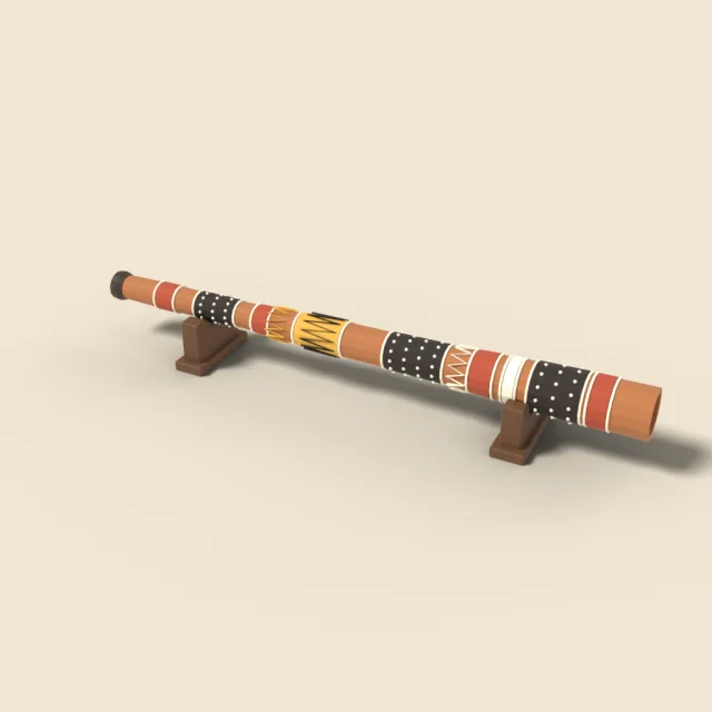 Didgeridoo with painted pattern