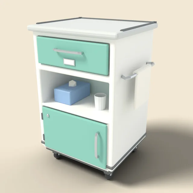 Hospital bedside cabinet