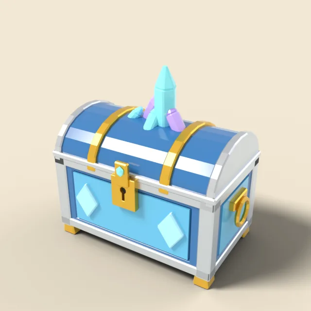 Crystal treasure chest