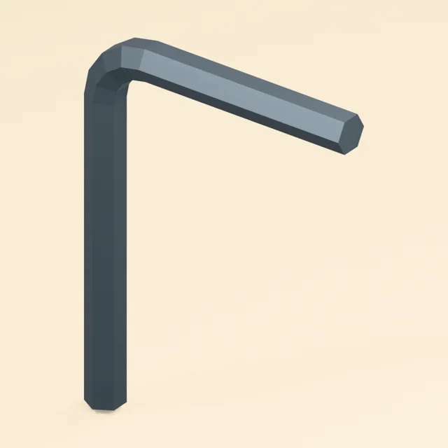 Bent hexagonal Allen key