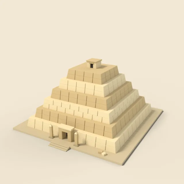 Six-step stepped pyramid