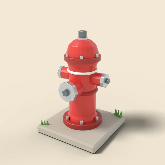 Red fire hydrant