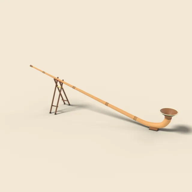Alphorn on stand