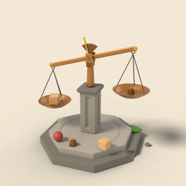 Two-pan balance scale puzzle